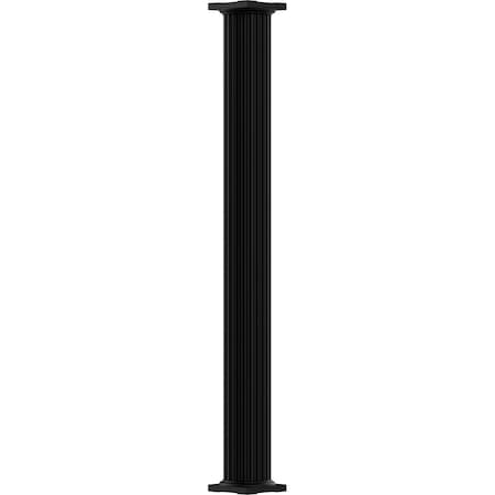 Ekena Millwork 8" x 8' Endura-Aluminum Column, Round Shaft (For Post Wrap Installation), Non-Tapered, FLuted EA0808RNFSGTUTU